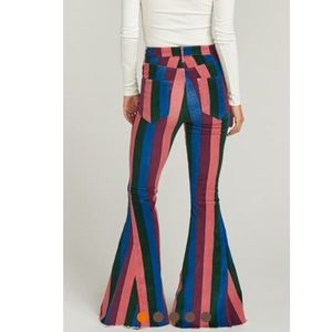 70s Striped Bell Bottoms